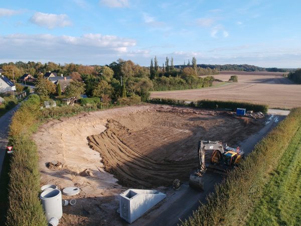 Baugrube neben dem Falsterhus im Oktober 2019